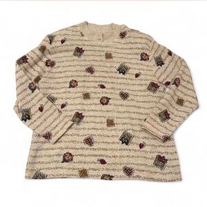 Vintage 90’s Farmhouse Floral Long Sleeve Top Women’s Small Cottage Grandma Fall